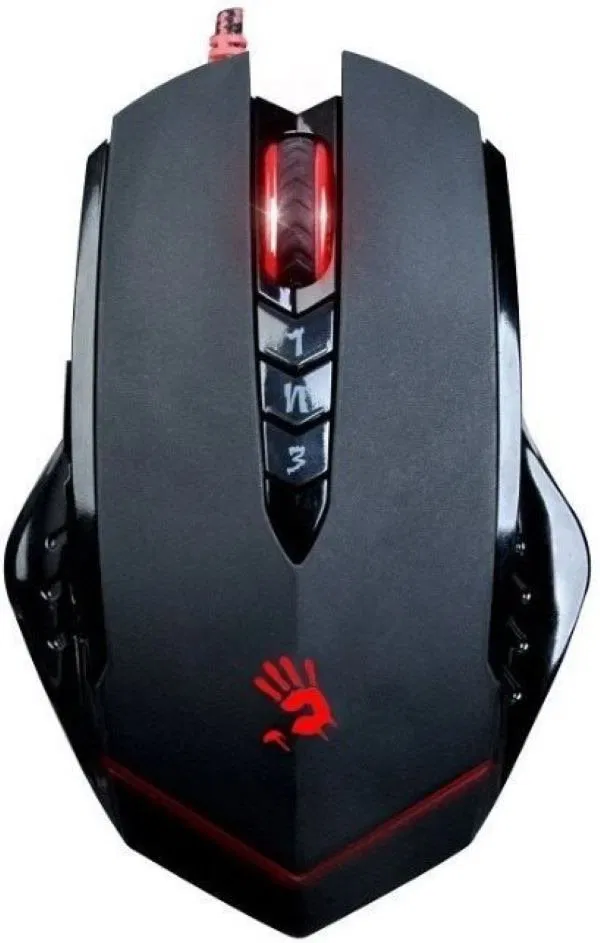Mouse cu fir, A4TECH Bloody V8m, 3200 DPI, Ultra Core 3, Iluminare LED, Gaming, USB, HD Optic, Negru