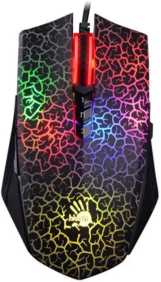 Mouse cu fir, A4TECH Bloody Blazing A70, 6200 DPI, Iluminare RGB Neon, Gaming, USB, PixArt Optic, Negru