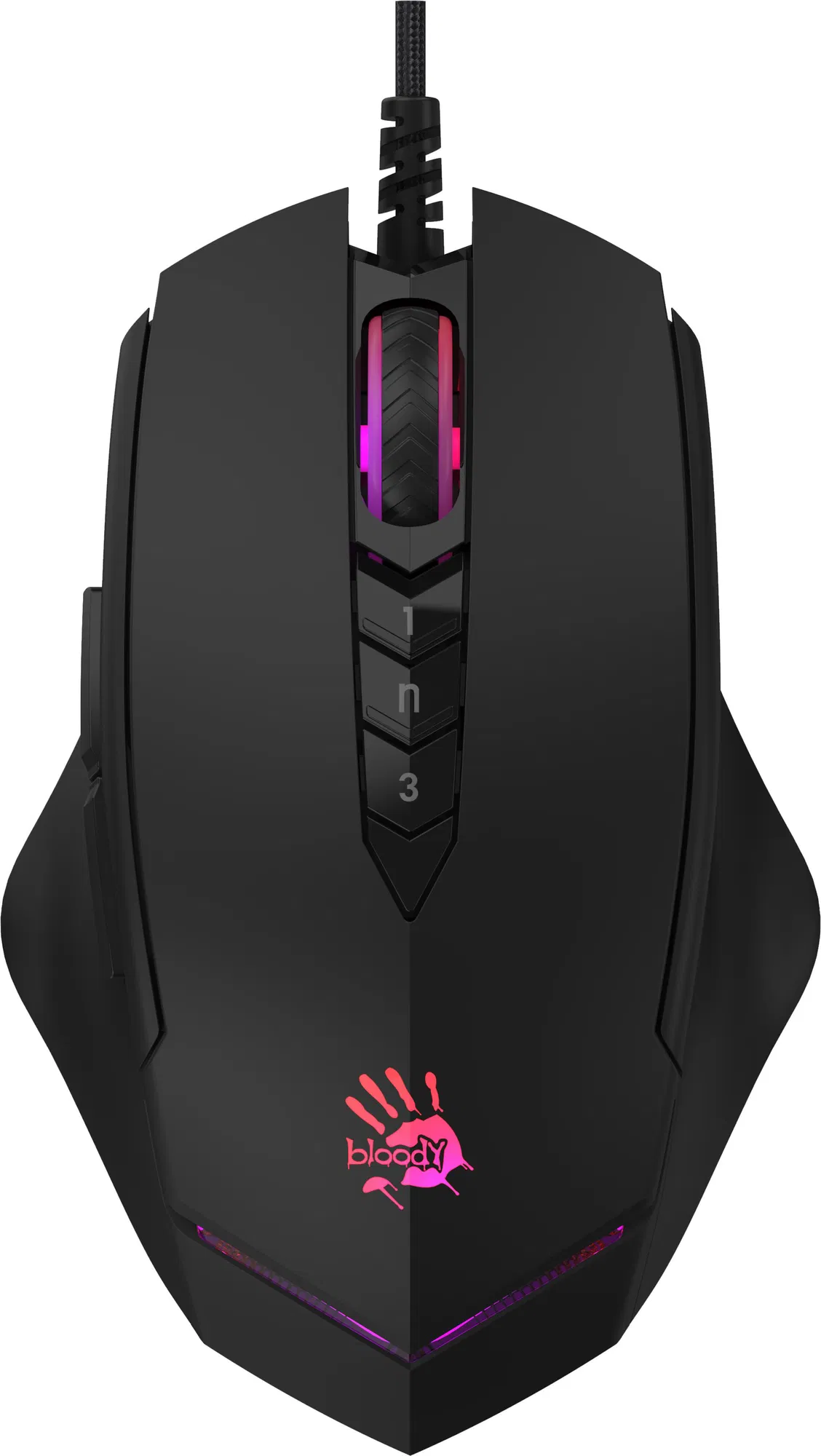 A4TECH Bloody V8M Max, 12000 DPI, RGB, 2000 Hz, Herné, USB, Optické, Čierna, Káblová myš