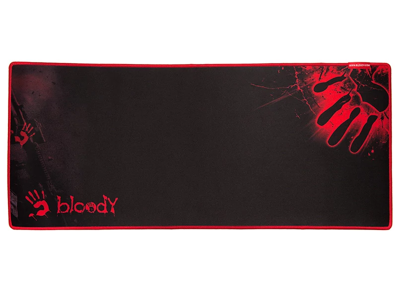 A4TECH Bloody B-087S, Gamer, 700x300x2 mm, Szövet, Csúszásmentes, Fekete-Piros, Egérpad