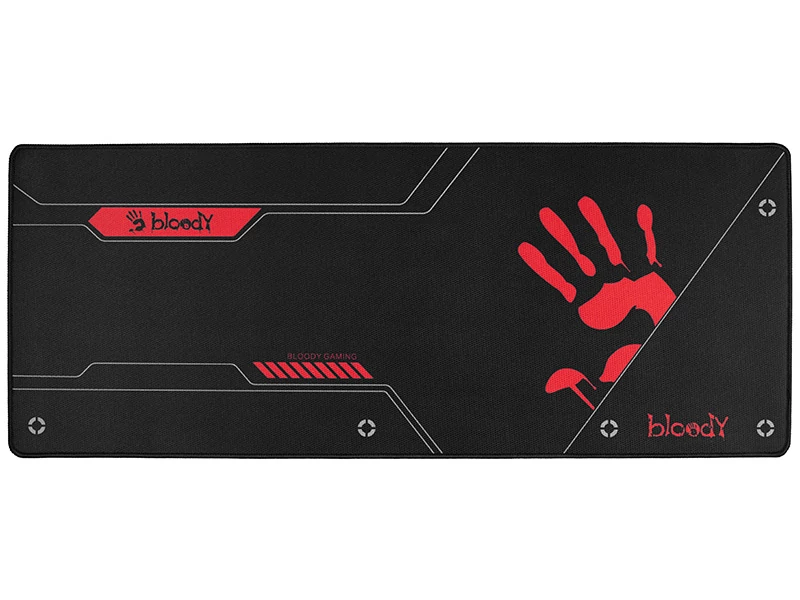 A4TECH Bloody BP50L, Gamer, 750x300x3 mm, Texturált szövet, Csúszásmentes, Fekete-Piros, Egérpad