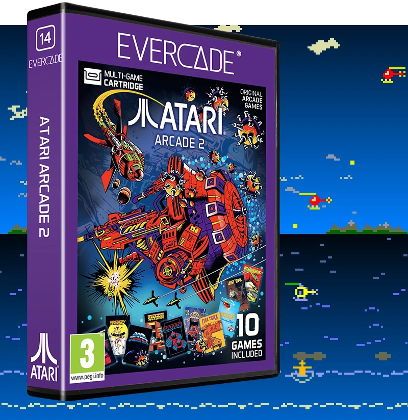 Evercade #14, Atari Arcade 2, 10in1, Retro, Multi Game, Játékszoftver csomag