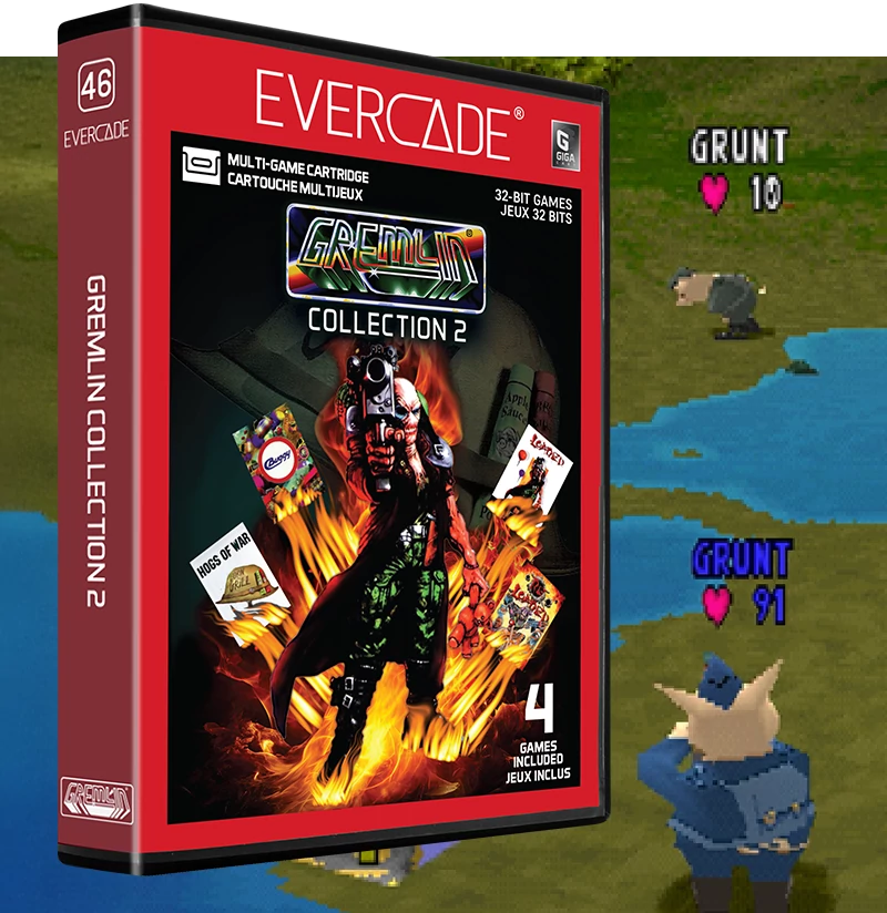 Evercade #46, Gremlin Collection 2, 4in1, Retro, Multi Game, Játékszoftver csomag