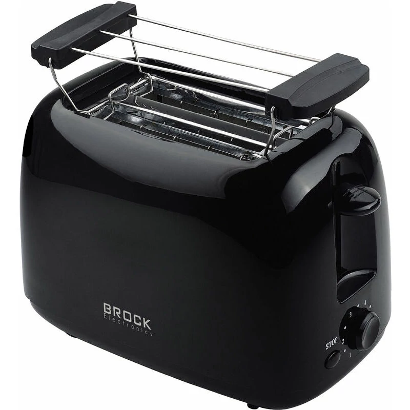 Brock BT 1009 BK, 750W, 2 plátky, 5 úrovní, čierna, hriankovač