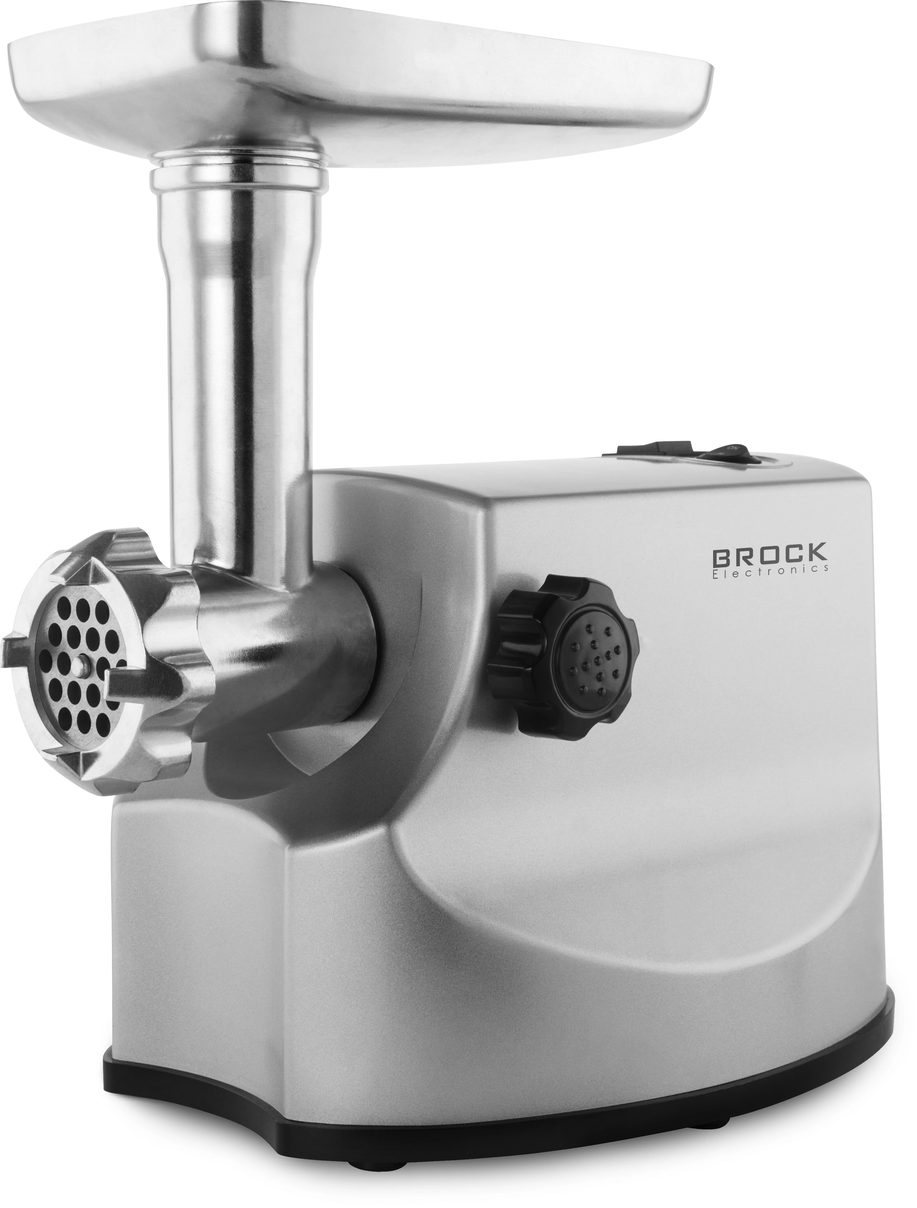 Brock MG 1800 SS, 1800 W, 3-7 mm, 1,5 kg/min, plast, striebro, Elektrický mlynček na mäso