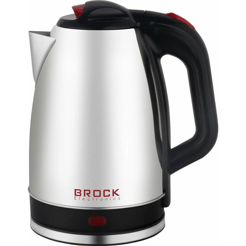 Brock WK0617S, 1500W, 2,2 L, 360°, Rozsdamentes acél, Ezüst, Elektromos vízforraló