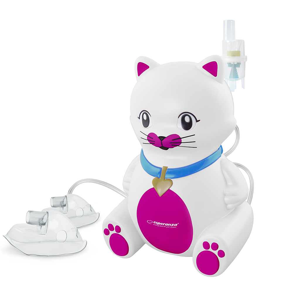 Esperanza ECN003, Hello Kitty, 0.4 ml/p, 10 ml, Fehér/Rózsaszín, Kompresszoros inhalálókészülék