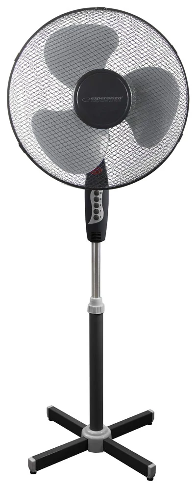 Esperanza EHF001KE, Hurricane, 50W, 40cm, 3-rýchlostná, oscilačná, čierno-sivá, stojaci ventilátor