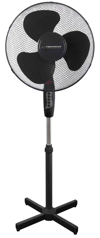 Esperanza EHF001KK HURRICANE, 50W, 40cm, 3-rýchlostný, oscilačný, čierny, stojaci ventilátor