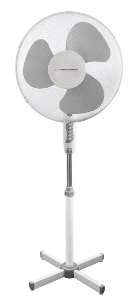 Esperanza EHF001WE, Hurricane, 50W, 40cm, 3-rýchlostný, oscilačný, bielo-sivý, stojaci ventilátor