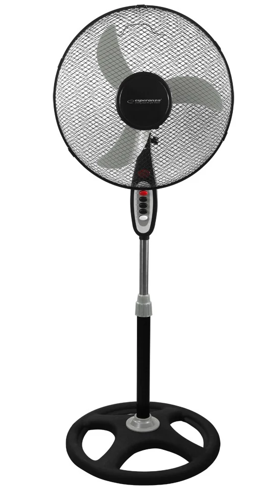 Esperanza EHF002KE Typhoon, 50 W, 40 cm, 3-rýchlostný, oscilačný, čierny, stojaci ventilátor