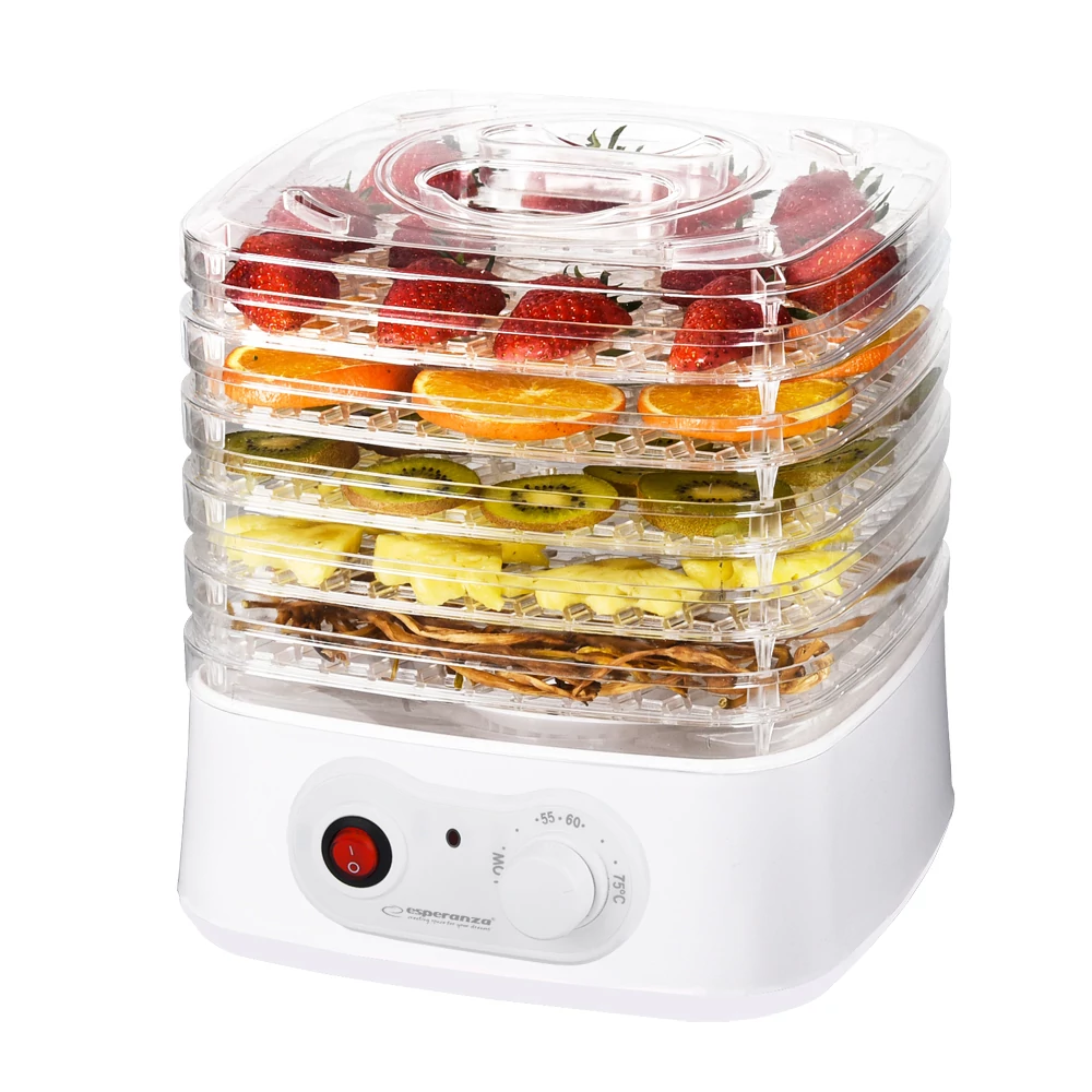 Esperanza EKD004, Appétissant, 250 W, 4 zásobníky, 8 programov, biela, Sušička do kuchyne