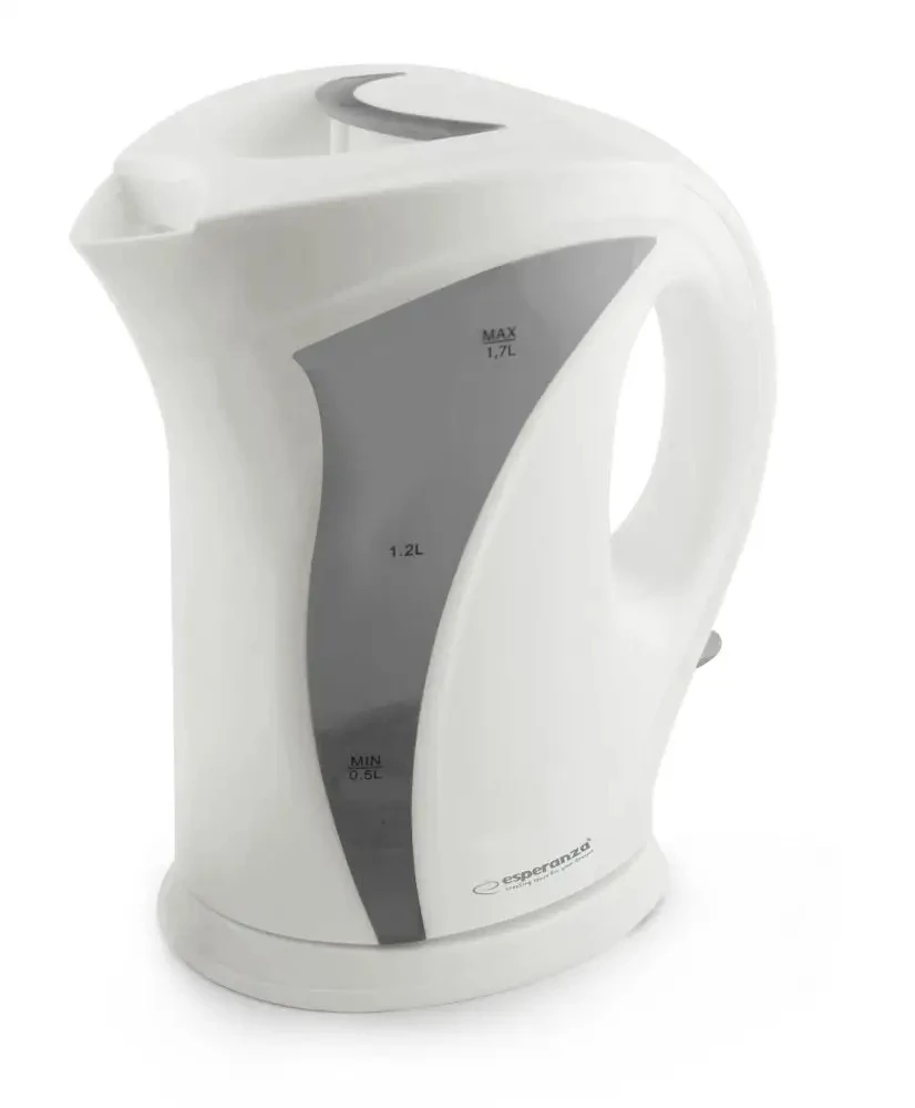 Esperanza EKK018E, Iguazu, 2200 W, 1,7 l, plast, bielo-sivá, rýchlovarná kanvica