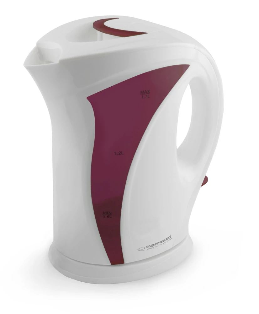 Esperanza EKK018R, Iguazu, 2200 W, 1,7 l, plast, bielo-červená, rýchlovarná kanvica