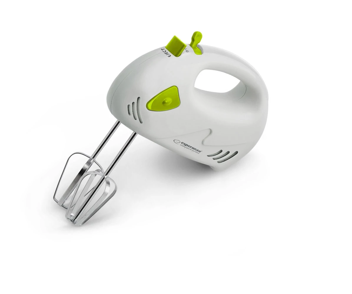 Mixer de mana Esperanza EKM007G, MUFFIN 150W, 7-viteze, Alb-Verde
