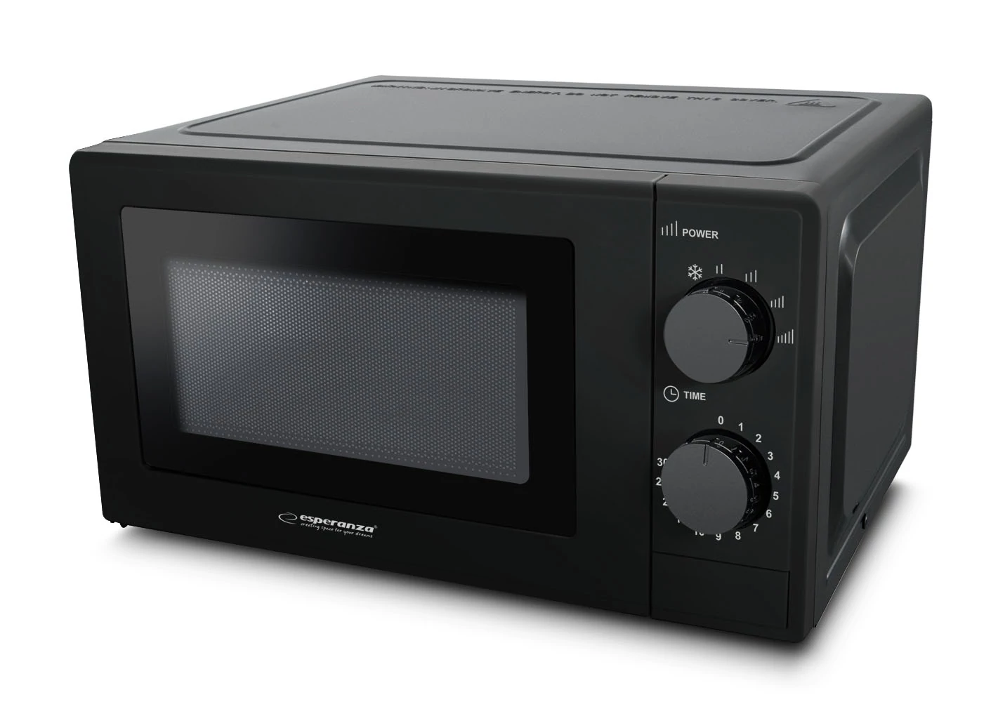 Esperanza EKO011K, Estofado, 1100W, 20L, 5 úrovní, čierna, Mikrovlnná rúra