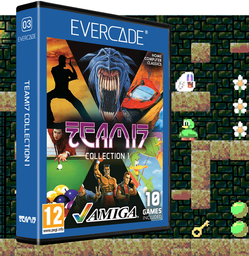 Evercade C3, Amiga Team 17, 12in1, Retro, Multi Game, Játékszoftver csomag