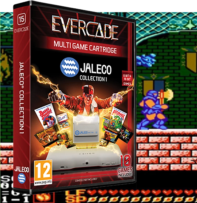 Multi Game Cartridge Evercade #15, Jaleco Collection 1, 10in1, Retro