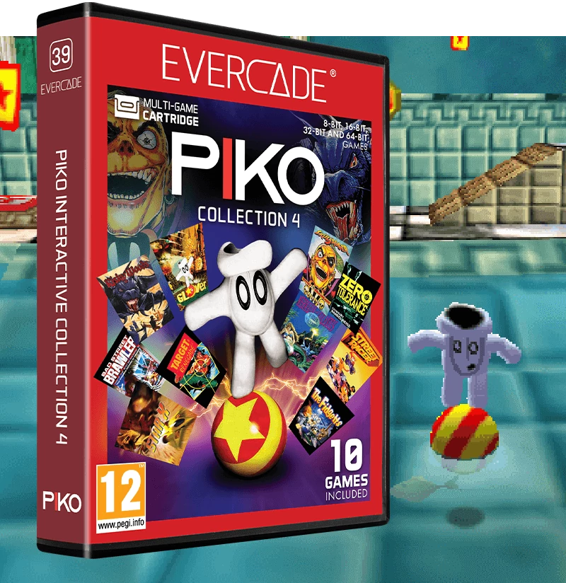 Evercade #39, Piko Interactive Collection 4, 10in1, Retro, Multi Game, Játékszoftver csomag