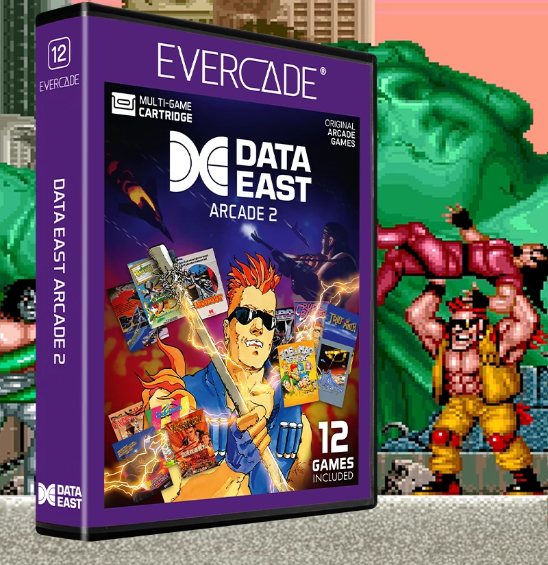Evercade A12, Data East Arcade 2, 12in1, Retro, Multi Game, Játékszoftver csomag