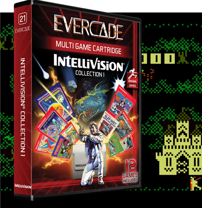 Evercade #21, Intellivision Collection 1, 12in1, Retro, Multi Game, Játékszoftver csomag