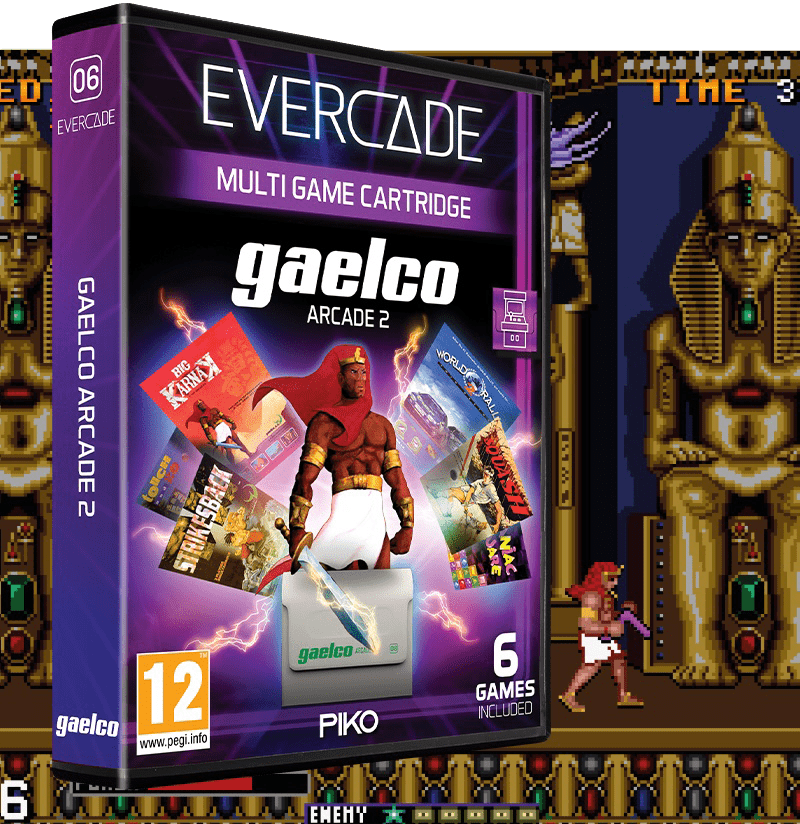 Evercade A6, Gaelco (Piko) Arcade 2, 6in1, Retro, Multi Game, Játékszoftver csomag