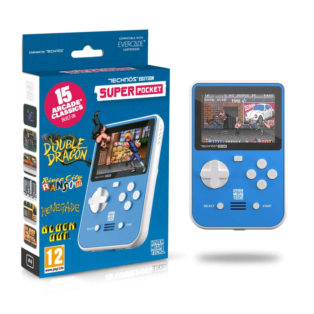 Hyper Mega Tech, Retro Gaming, 2,8″ IPS, Technos Edition, 15 vstavaných hier, prenosná herná konzola