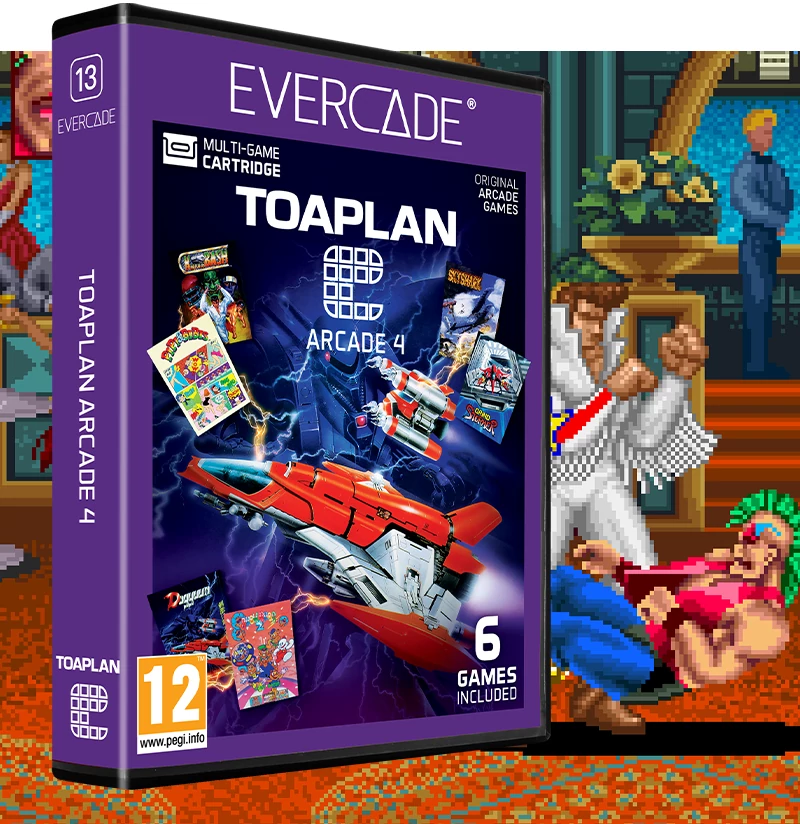 Evercade A13, Toaplan Arcade 4, 6in1, Retro, Multi Game, Játékszoftver csomag