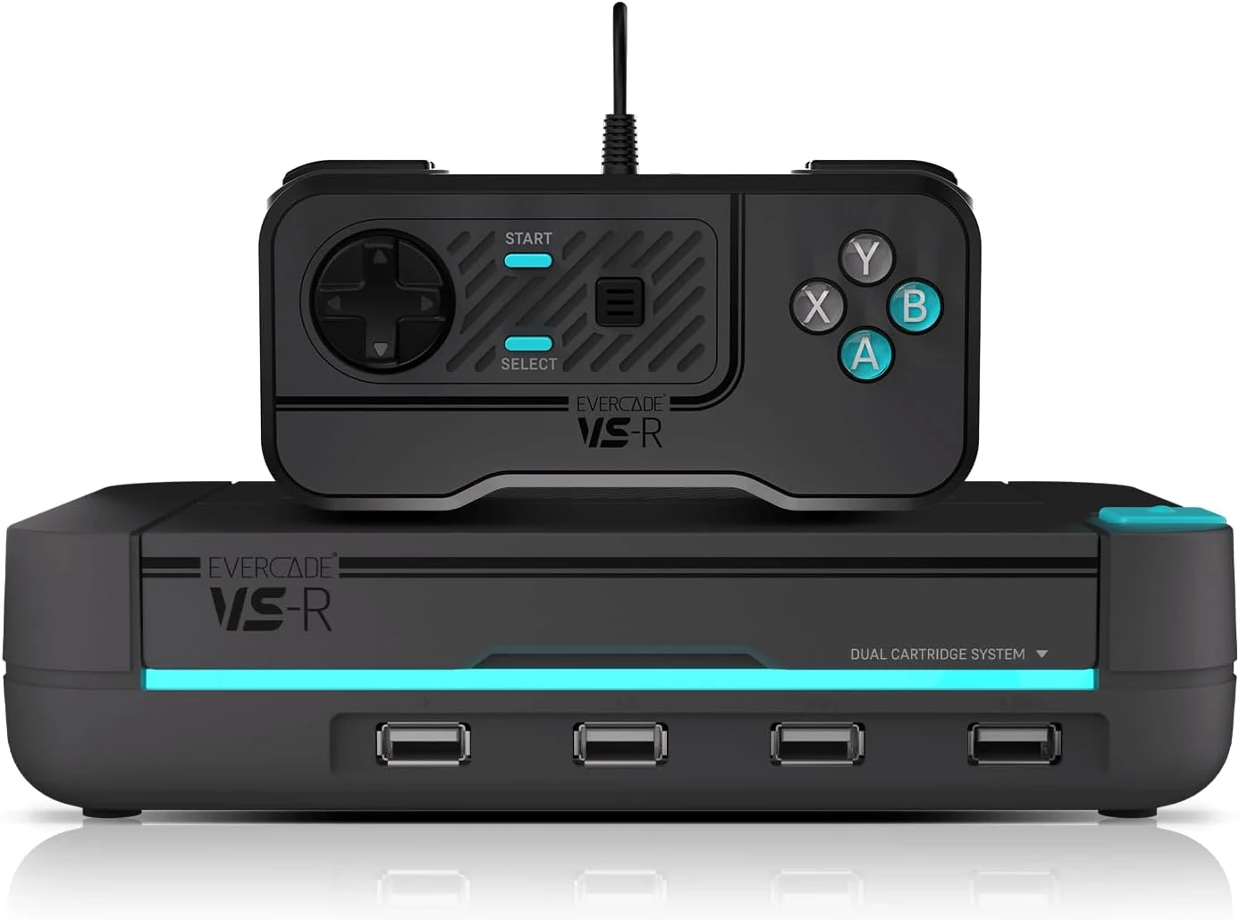 Evercade VS-R, Retro Gaming, Full HD 1080p, Wi-Fi, Multiplayer, Sivá, Stolná herná konzola
