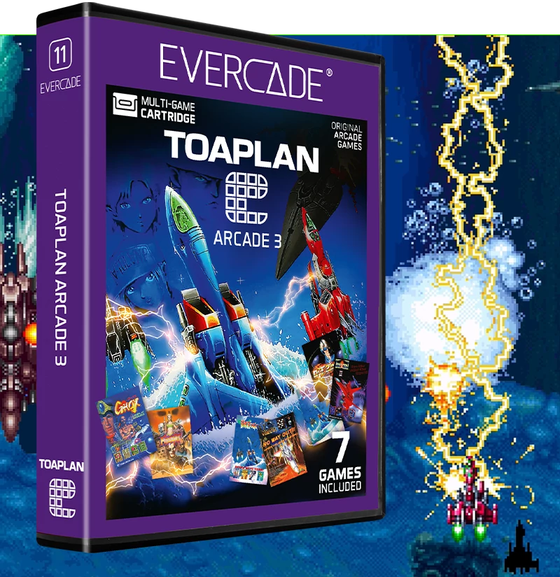 Evercade A11, Toaplan Arcade 3, 7in1, Retro, Multi Game, Játékszoftver csomag