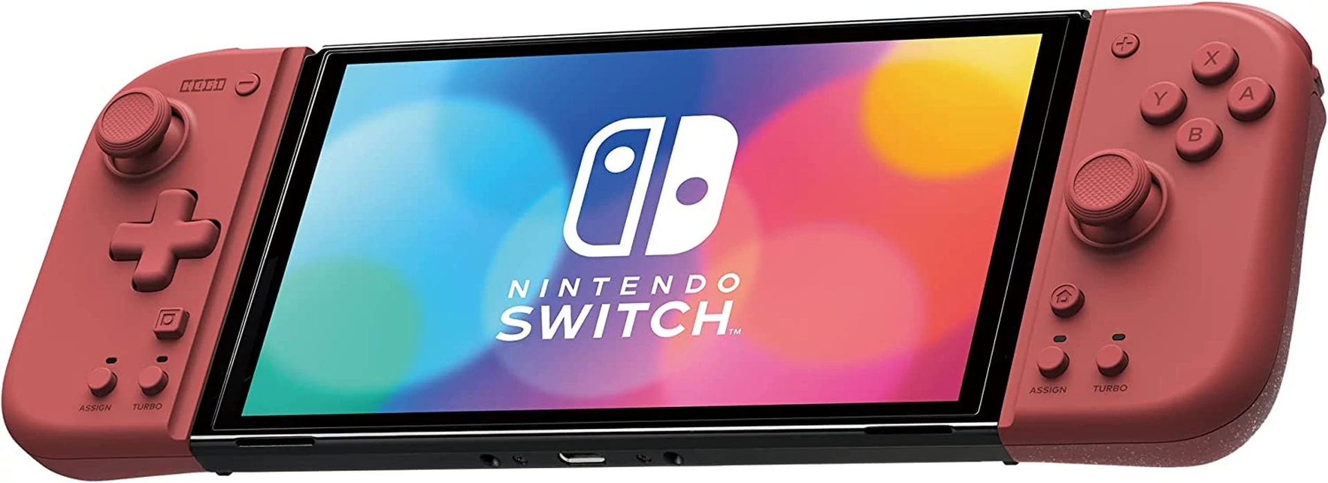 Joy-Con controller, Hori Split Pad Compact, Nintendo Switch/OLED, Rosu