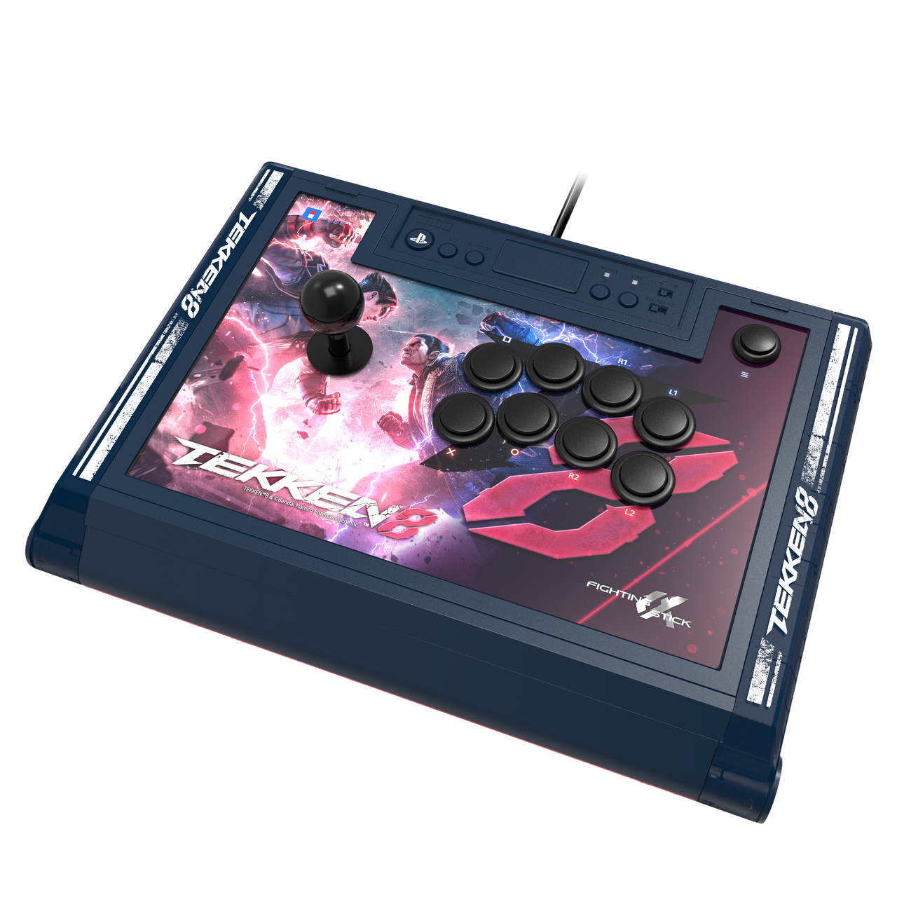 Hori Fighting Stick Alpha, PlayStation®5, PlayStation®4, PC, Tekken 8, Arcade, Fekete, Vezetékes kontroller