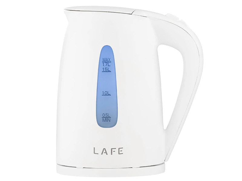 LaFe Essential, 2200 W, 1,7 L, Vodný filter, 360°, Plast, Biela, Rýchlovarná kanvica