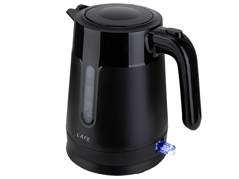 LaFe Essential, 1500W, 1L, Filter na vodný kameň, bez BPA, plastový, čierny, rýchlovarná kanvica