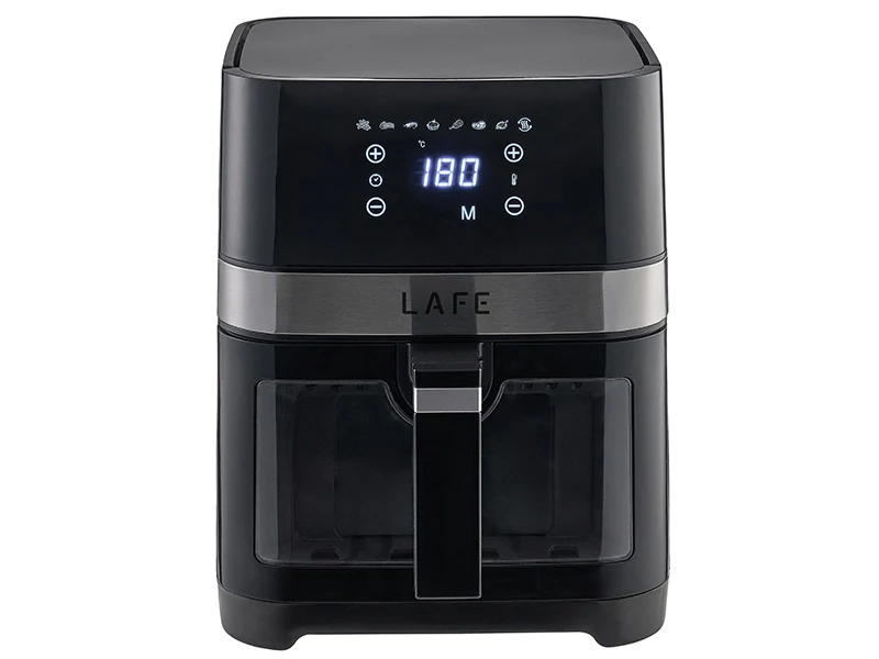 LaFe MasterFry, Air fryer, 1500W, 5 liter, 7 program, Betekinthető, Fekete, Forrólevegős sütő