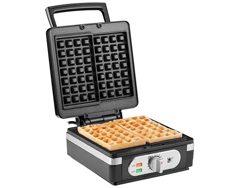 LaFe Waffle Master, 1400W, 2 XXL szeletes, 8 fokozat, Tapadásmentes, Műanyag-acél, Gofrisütő