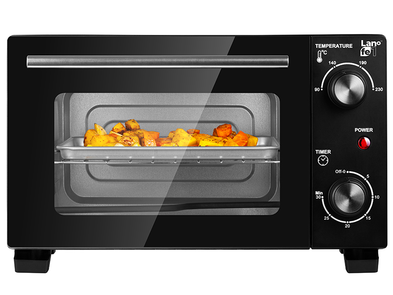 LaFe PIW-001, 800W, 10 L, 90-230°C, Dupla falú, Cool-touch, Fekete, Elektromos Mini sütő