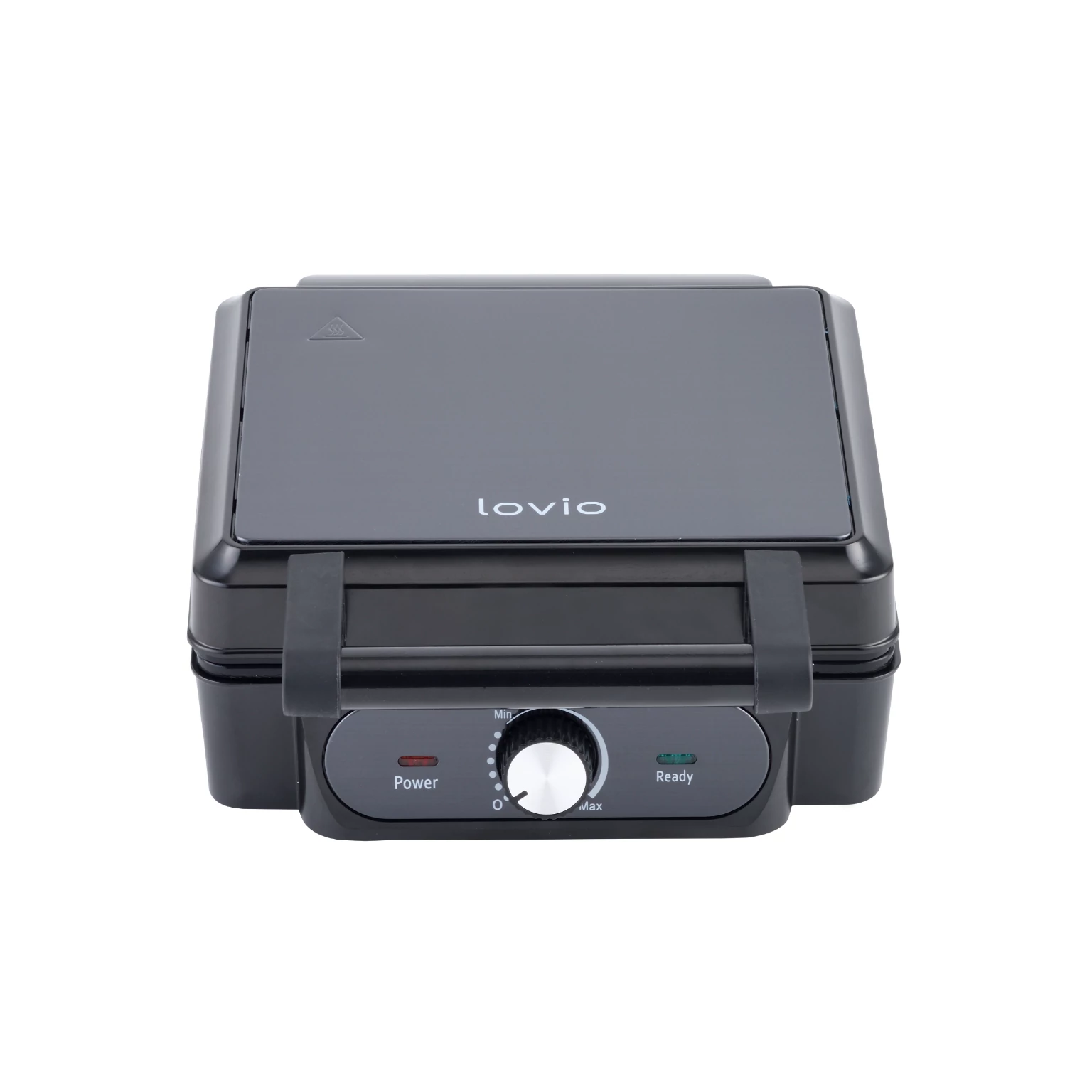 Aparat de facut vafe, Lovio LVWF001BK, 1400W, 4 felii, Controlul temperaturii, Antiaderente, Negru