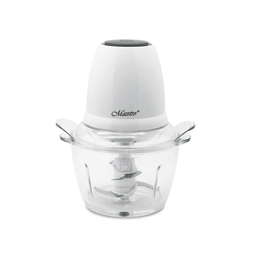 Maestro MR-581, 300 W, 800 ml, Čepeľ z nehrdzavejúcej ocele, Sklenená misa, Sekáčik na potraviny