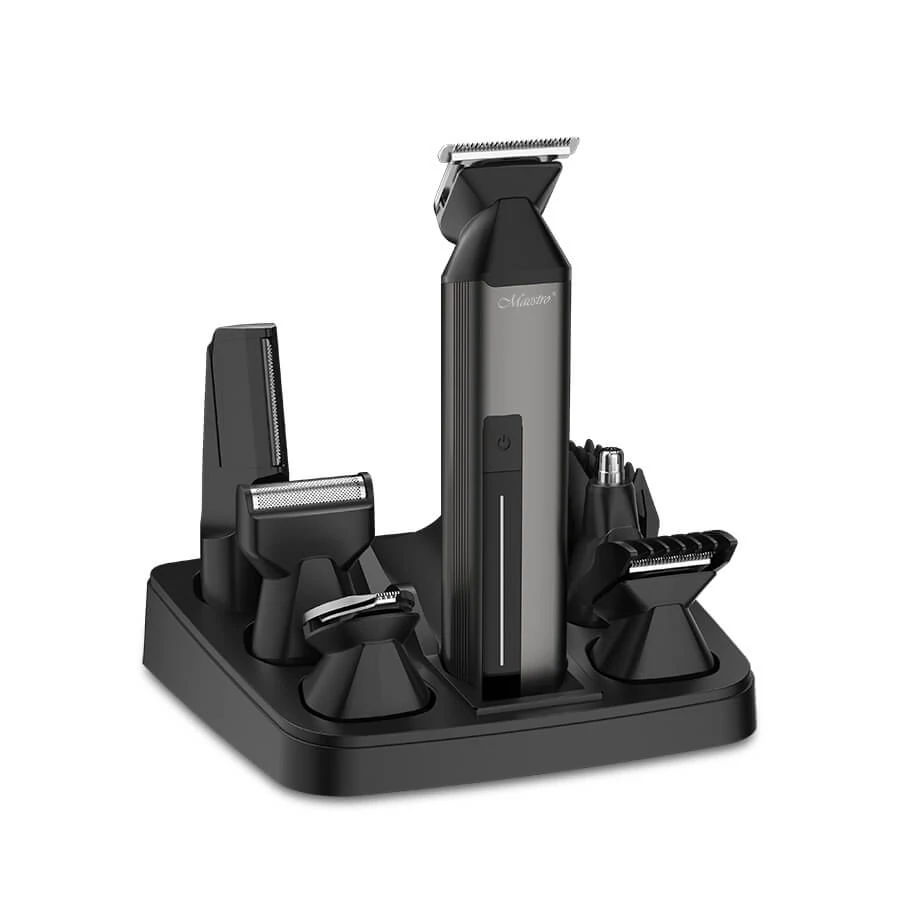 Maestro MR-660, 6 în 1, 5 W, 1200 mAh, Multifuncțional, Negru, Fără fir, Set aparat de ras și tuns