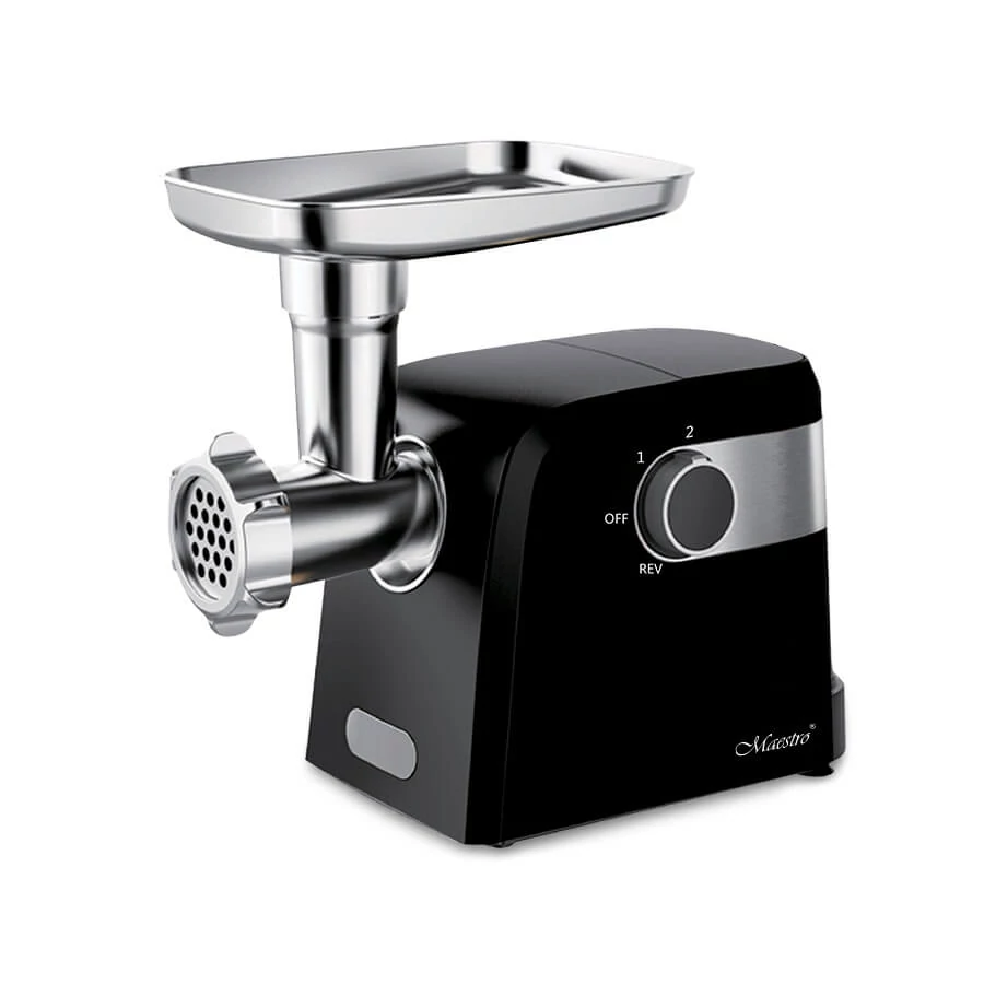 Maestro MR-854, 1500 W, Výroba klobás, Tri typy diskov, Plast, Nerezová oceľ, Čierna Mlynček na mäso