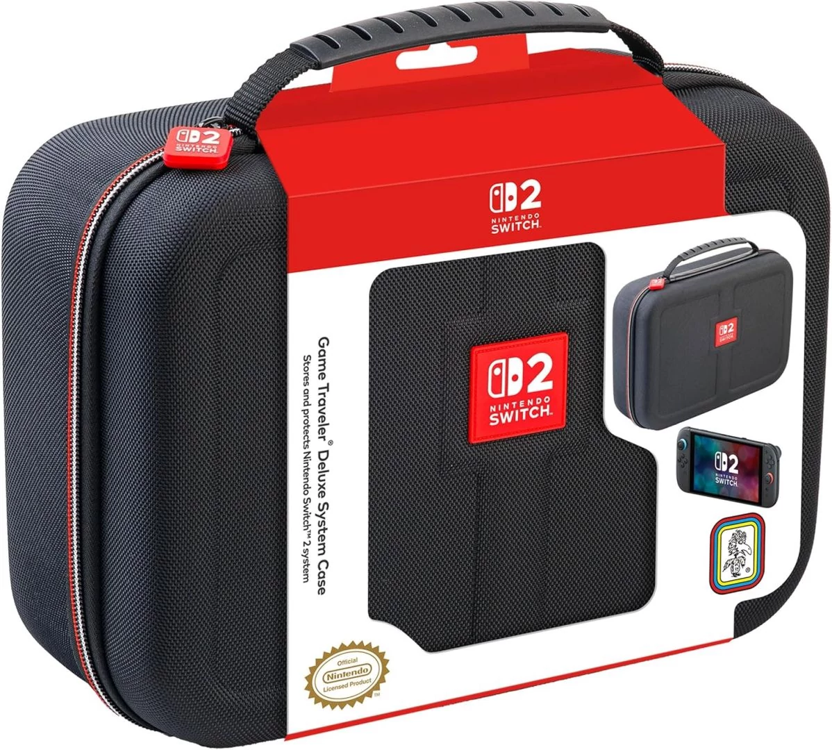 Nacon Deluxe System Case, Nintendo Switch 2, Official, Černá, Konzolová brašna