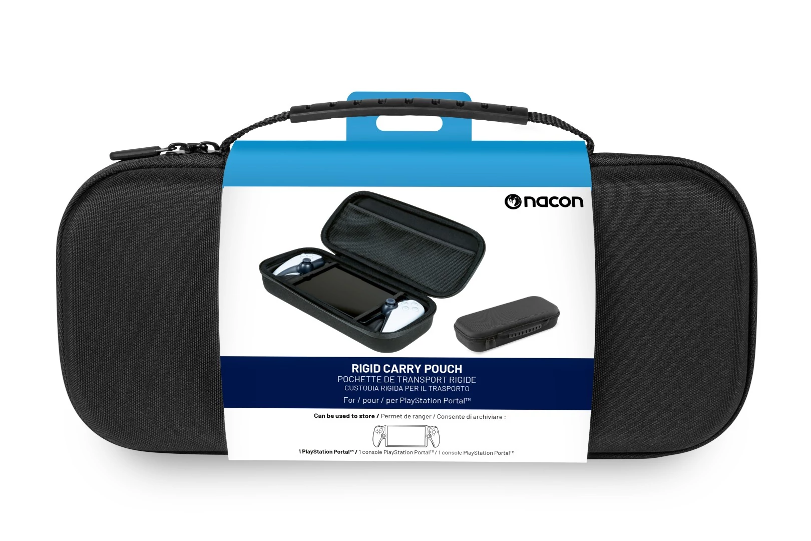 Husă de transport rigidă Nacon, portal PlayStation, neagră, husă de protecție pentru consolă