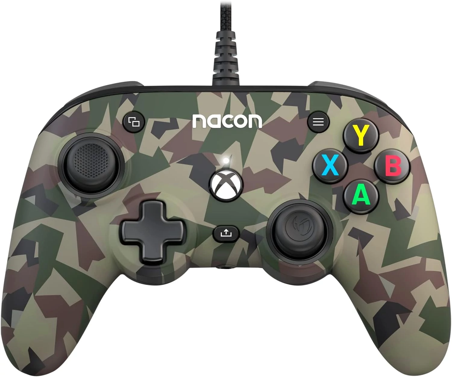 Nacon Pro Compact, Xbox Series X|S, Xbox One, PC, 3D Sound, Terepszínű, Vezetékes kontroller