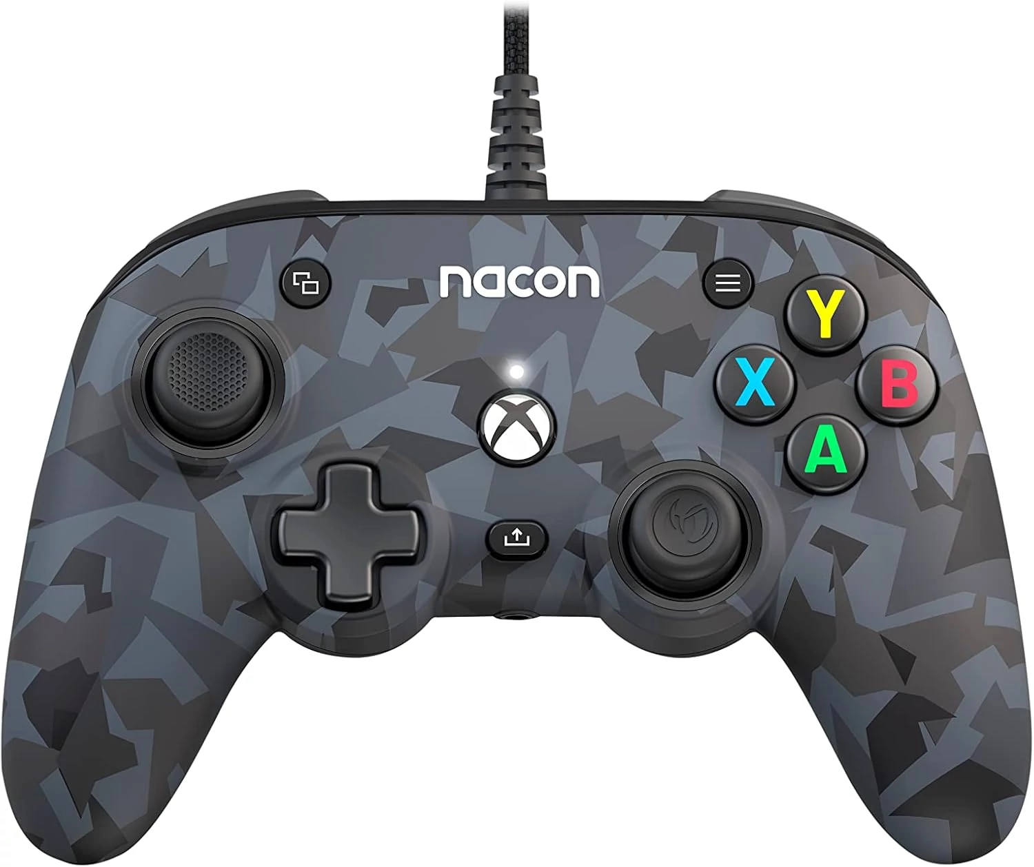 Nacon Pro Compact, Xbox Series X|S, Xbox One, PC, sunet 3D, Camo urban, controler cu fir