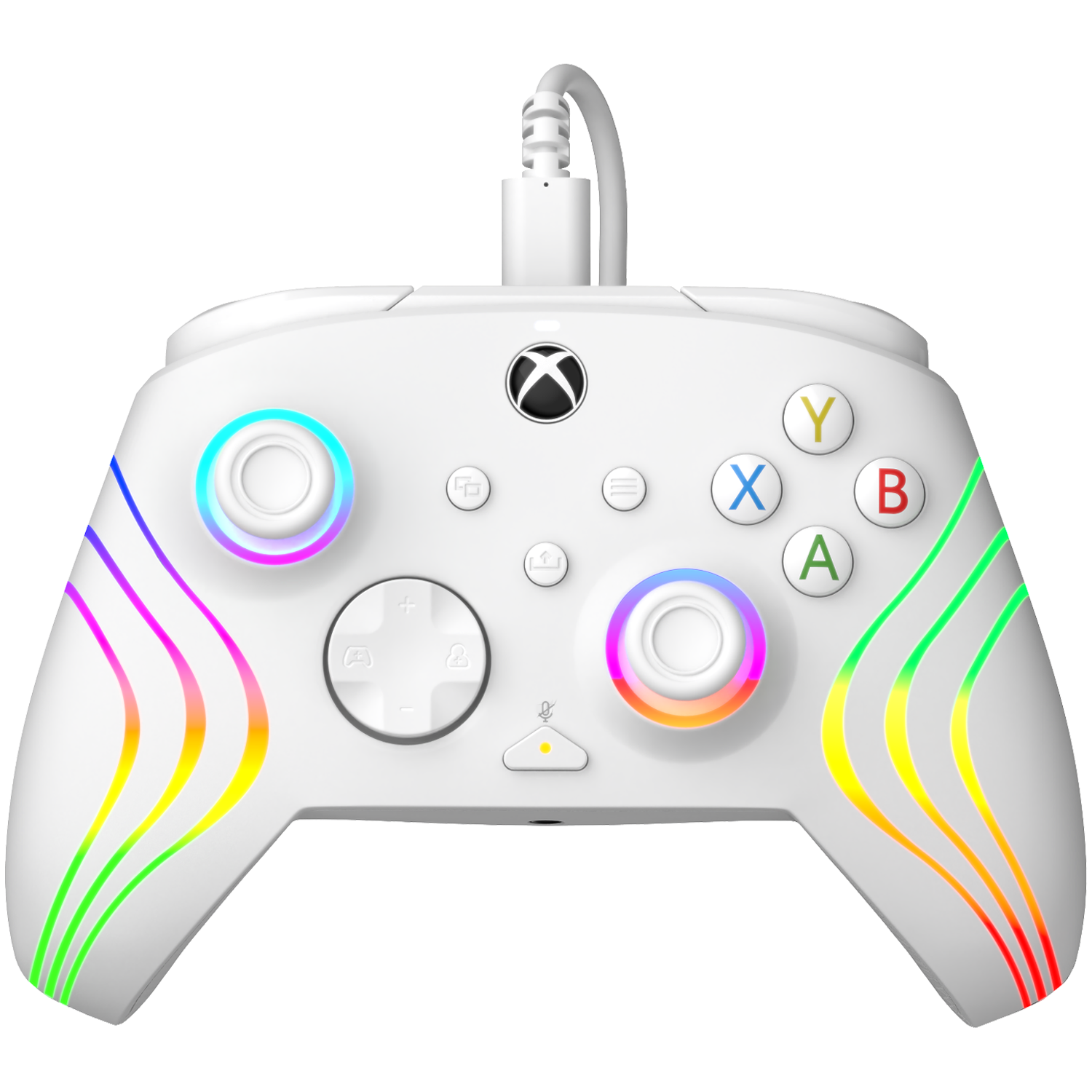 PDP Afterglow Wave, Xbox Series X|S, Xbox One, PC, RGB LED Lighting, Fehér, Vezetékes kontroller