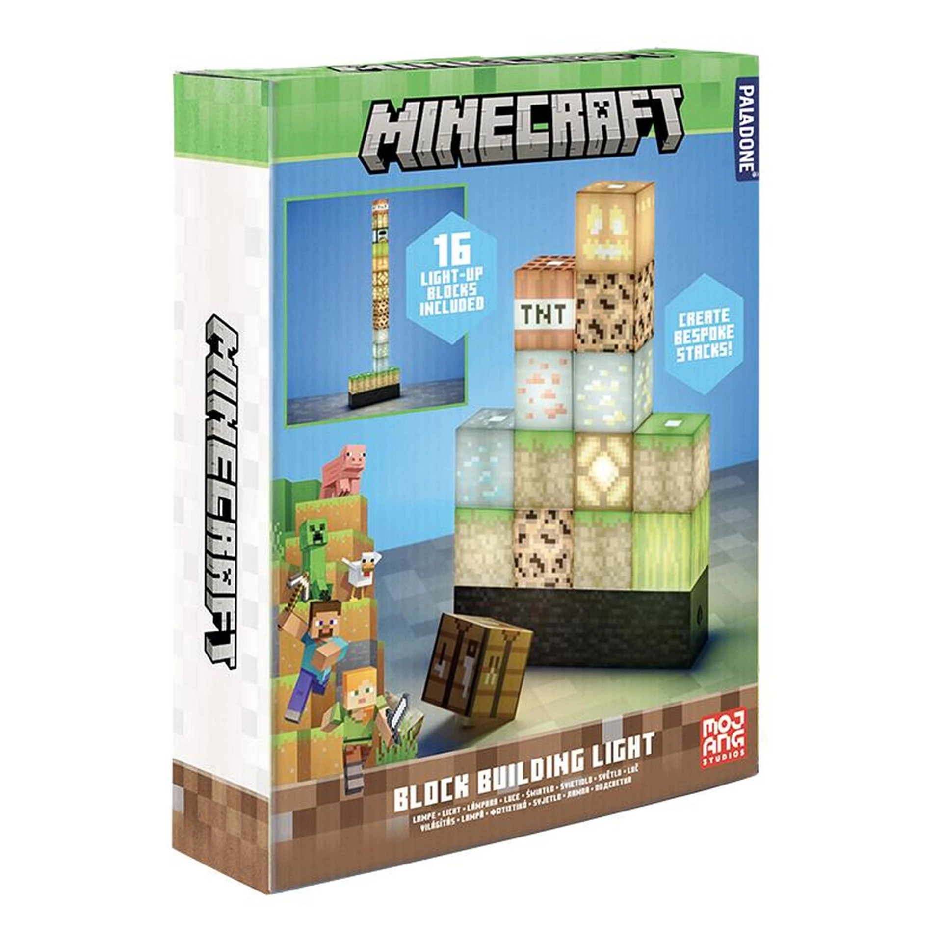 Veioza cu fir, Paladone, Minecraft: Block Building Light™, Gamer, Multicolor