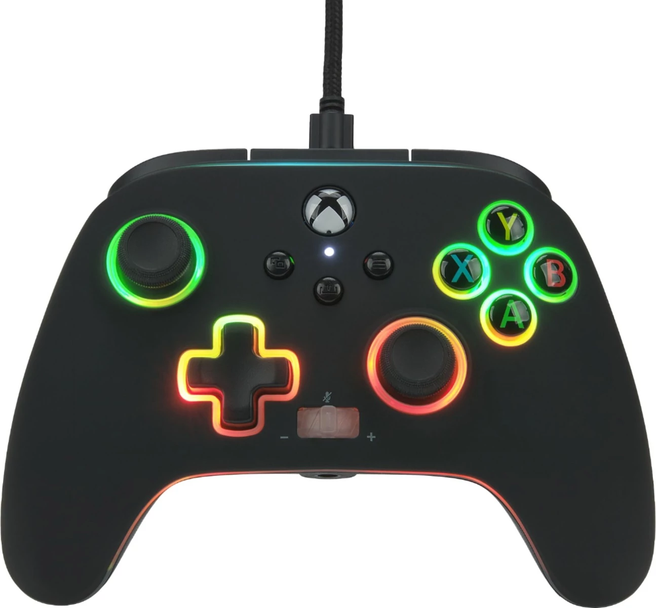 PowerA Spectra Infinity, Xbox Series X|S, Xbox One, PC, LED osvetlenie, čierny, káblový ovládač