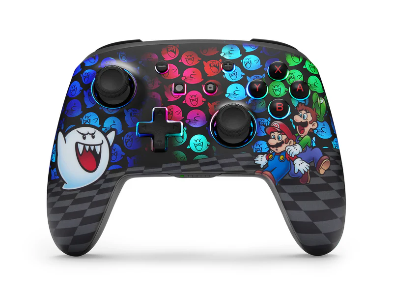 Lumectra îmbunătățită cu PowerA, Nintendo Switch/Switch 2, Mario: Peek-A-Boo, Controler wireless