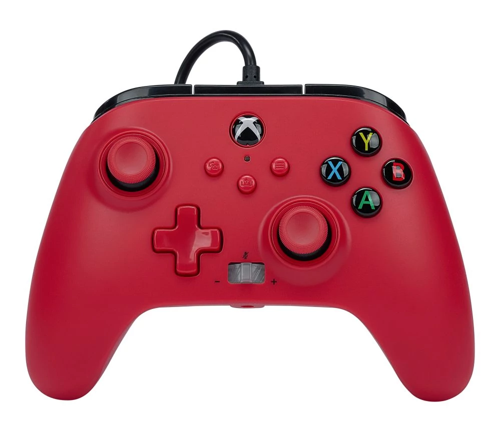 PowerA Enhanced Wired, Xbox Series X|S, Xbox One, PC, Artisan Red, Vezetékes kontroller